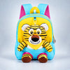 Blue & Yellow Tiger Tiny Toddlers Backpack with Removable Soft Toy for nursery and Playgroup