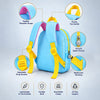 Blue & Yellow Tiger Tiny Toddlers Backpack with Removable Soft Toy for nursery and Playgroup