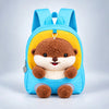 Blue & Yellow Squirrel Tiny Toddlers Backpack with Removable Soft Toy for nursery and Playgroup