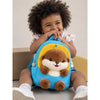 Blue & Yellow Squirrel Tiny Toddlers Backpack with Removable Soft Toy for nursery and Playgroup