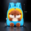 Blue & Yellow Squirrel Tiny Toddlers Backpack with Removable Soft Toy for nursery and Playgroup