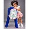 Green & White Teddy Tiny Toddlers Backpack with Removable Soft Toy for nursery and Playgroup
