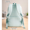 Mint Dog Print 2 Pcs Combo Set - Matching Backpack & Tote Bag with Detachable Pouch