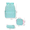 3Pcs Mint Mini Heart Matching Backpack, Lunch Bag & Stationery Pouch