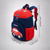 Navy & Red Car Soft Neoprene Backpack for Toddlers & Kids, 3yrs to 5yrs