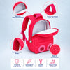 Fuschia Bunny Tiny Toddlers Backpack with Removable Soft Toy for nursery and Playgroup