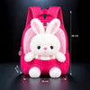 Fuschia Bunny Tiny Toddlers Backpack with Removable Soft Toy for nursery and Playgroup