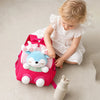 Fuschia Pink Reindeer Backpack with Removable Soft Toy for Toddlers