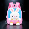 Pink & Blue Bunny Tiny Toddlers Backpack with Removable Soft Toy for nursery and Playgroup
