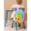 Pink & Blue Crocodile Tiny Toddlers Backpack with Removable Soft Toy for nursery and Playgroup