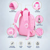 Pink & Blue Reindeer Tiny Toddlers Backpack with Removable Soft Toy for nursery and Playgroup
