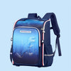 Shimmer Geometric Blue Dino School Backpack