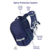 Shimmer Geometric Blue Dino School Backpack
