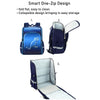 Shimmer Geometric Blue Dino School Backpack