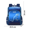 Shimmer Geometric Blue Dino School Backpack