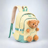 Yellow & Brown Teddy Tiny Toddlers Backpack with Removable Soft Toy for nursery and Playgroup