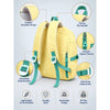 Yellow & Brown Teddy Tiny Toddlers Backpack with Removable Soft Toy for nursery and Playgroup
