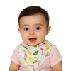 3Pcs Set Of Flamingo Print Premium Adjustable Snap Button Closure Bibs