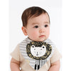 3Pcs Set Of Geometric Animals Print Premium Adjustable Snap Button Closure Bibs
