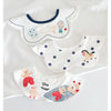3Pcs Set , Ted Duck Print Premium Adjustable Button Closure & Wide Shoulder Size Bibs