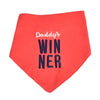 2Pcs Set Of Winner Print Premium Adjustable Snap Button Closure & Silicone Teether Flap Bibs