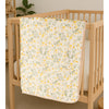 Yellow Flower Muslin Cotton Blanket With 2 Matching Napkins