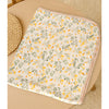 Yellow Flower Muslin Cotton Blanket With 2 Matching Napkins