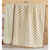 Brown Hearts 2Pcs Super Soft Breathable Pure Muslin Cotton Blanket & Pillow Set