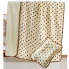 Brown Hearts 2Pcs Super Soft Breathable Pure Muslin Cotton Blanket & Pillow Set