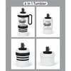 Black White 4 in 1 Water Bottle , infuser & mini snack box | 1000ml