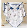 Blue Baloon Muslin Cotton Wrapper With Hood