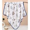 Blue Baloon Muslin Cotton Wrapper With Hood
