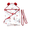 Red Hot Air Baloon Wrapper Blanket With Hood
