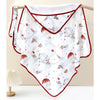 Red Hot Air Baloon Wrapper Blanket With Hood