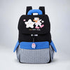 Black Gingham Girl Star Backpack with Keychain for Kids & Teens