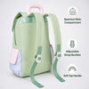 Green Gingham Girl Star Backpack with Keychain for Kids & Teens