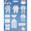 22Pcs Blue Penguin Newborn Gift Box