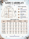 Brown Multi Color Pompom Winter Cardigan Sweater for Kids