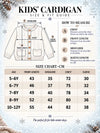 Navy Blue & Grey Bear Varsity-Style Winter Cardigan Sweater for Kids