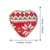 6 Pcs Red Knitted Snowflakes Themed Christmas Tree Ornaments