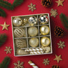 14 Pcs Champagne Gold & White Themed Christmas Balls Tree Hanging