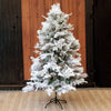 4.9 feet Flat Long Snowy Leaves  Xmas Tree, 150 Cms with 400 Branch Tips