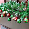 16Pcs Red Green Gold Print Christmas Tree Ornaments