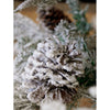 5.9 feet Bushy Long Snowy Leaves Xmas Tree with 8 free Wired Red Poinsetta Flower Tips, 180 cms with 550 Branch Tips