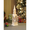 Single Tower Church With Holy Family Decor With Musical Glitter Water, Rotation & Light