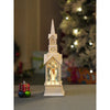 Single Tower Church With Holy Family Decor With Musical Glitter Water, Rotation & Light