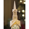 Single Tower Church With Holy Family Decor With Musical Glitter Water, Rotation & Light