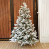 6.8 feet Heavy Frosty  Long Snowy Leaves Xmas Tree, 210 Cms with 900 Branch Tips