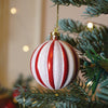 26 Pcs Gold Lid Shimmer Red & White Themed Christmas Balls Tree Hanging