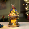 2 Layered Rotating, Musical & Lit Angel Holy Family Bethlehem Crib & Nativity Set